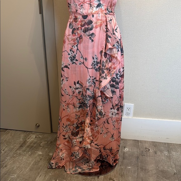 Guess Floral Pink Wrap Maxi Dress - Picture 9 of 10